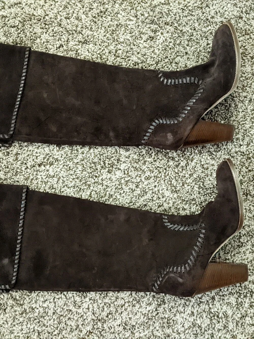Michael Kors Brown Suede Tall Leather Boots 7